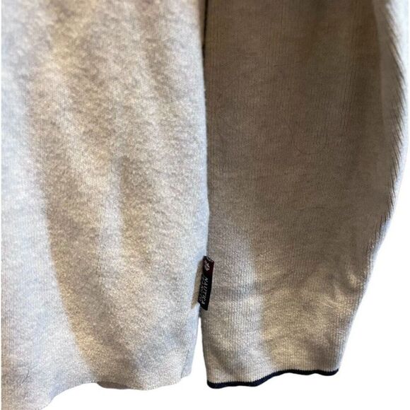 Nautica Mens Sweater Pullover Beige Long Sleeve V Neck Cotton Wool Size Large - Picture 4 of 9